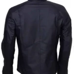 Superman Man of Steel Blue Leather Jacket Back