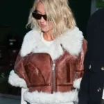 Sydney Sweeney Shearling Leather Jacket