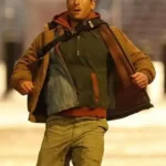 The Running Man Glen Powell Brown Jacket