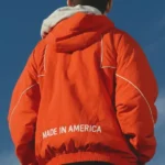 Timothee Chalamet Marty Supreme Orange Hoodie Jacket Back