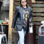 Vanessa Hudgens Black Leather Blazer