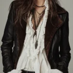 Vintage Button-down Faux Leather Jacket