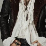 Vintage Button-down Faux Leather Long Black Jacket