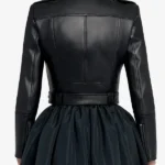 WWE Raw Nattie Neidhart Black Leather Jacket Back