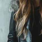 Womens Black Leather Coat