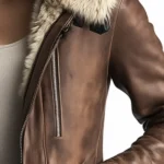 Womens Dark Brown Leather Coat