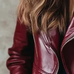 Womens Red Leather Jacket