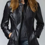 Womens Vintage Black Leather Jacket