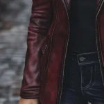 Women's Vintage Jacket Zipper Pocket Leather Jacket