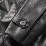 Womens-Vintage-Stand-Collar-Faux-Leather-Jacket