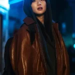 Won Jin-ah The Defects Brown Leather Jacket