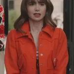 front Emily in Paris S03 Emily Cooper Orange Jacket