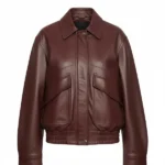gabbriette bechtel Burgundy Leather Jacket
