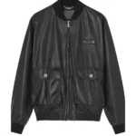 Alison Victoria Sin City Rehab Bomber Leather Jacket front