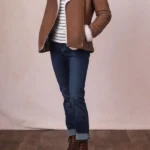 Allerdale Sheepskin Aviator Jacket in Caramel