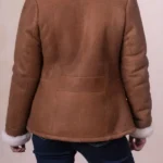 Allerdale Sheepskin Aviator Jacket in Caramel back