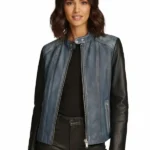 Alora Combo Racer Leather Jacket