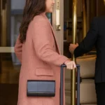 Autumn Reeser We Met in December Pink Coat Back