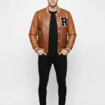 Brown latterman Bomber Jacket