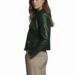 Caitlin Leather Scuba Leather Jacket