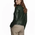 Caitlin Leather Scuba Leather Jacket Back