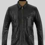 Chris Hemsworth Black Leather Jacket