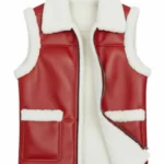 Christmas_Red_Shearling_Leather_Vest