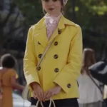 Emily in Paris Emily Cooper Yellow Cotton Coat
