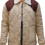 Emily in Paris Gabriel Beige Quilted Jacket