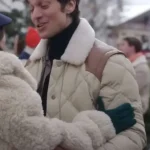 Emily in Paris Gabriel Quilted Beige Jacket