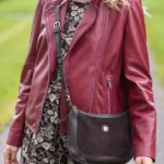 Front Womens Wetherlam Leather Biker Jacket
