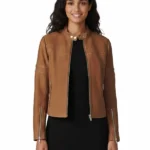 Harlow Racer Leather Jacket