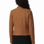 Harlow Racer Leather Jacket Back