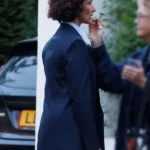 Indira Varma Blue Blazer back