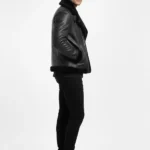 Jimmy Black Leather Aviator Jacket