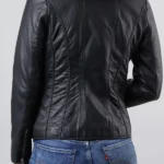Kylee Leather Biker Jacket back
