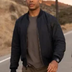 Lanterns 2026 Aaron Pierre Black Bomber Jacket