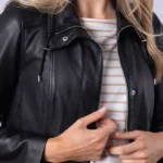 Levens Field Black Leather Jacket