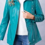 Levens Leather Field Jacket front