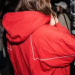 Marty Supreme Red Hooded Jacket Back