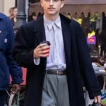 Marty Supreme Timothée Chalamet Black Wool Long Coat