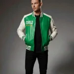 Marty Supreme White and Green Bomber Jacket