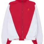 Marty Supreme Zip Up Red And White Track Jacket