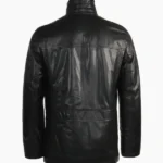 Mens Black Lambskin and Sheepskin Tucson Jacket back