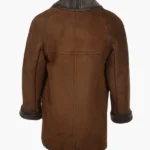 Mens Dark Brown Sheepskin Coat Back