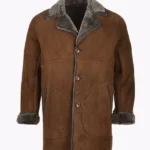 Mens Sheepskin Dark Brown Coat