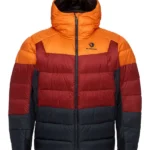 Mens Tilicho Hooded Puffer Jacket Orange