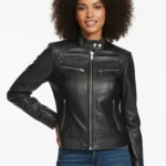 Mikel Leather Racer Jacket