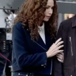 Minnie Driver Run Away 2026 Ingrid Greene Black Wool Jacket