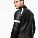 Motorcycle Black Leather Jacket Back